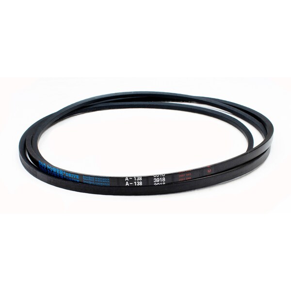 D&D A138 Classical V-Belt, 140 in Outside Length, 1/2 in Top Width, 1 Ribs A138 - main